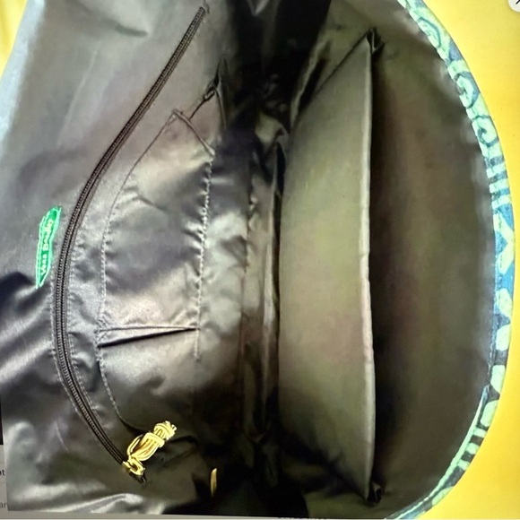 NWOT Vera Bradley Blue Cuban tiles laptop tablet messenger crossbody bag - Picture 3 of 14